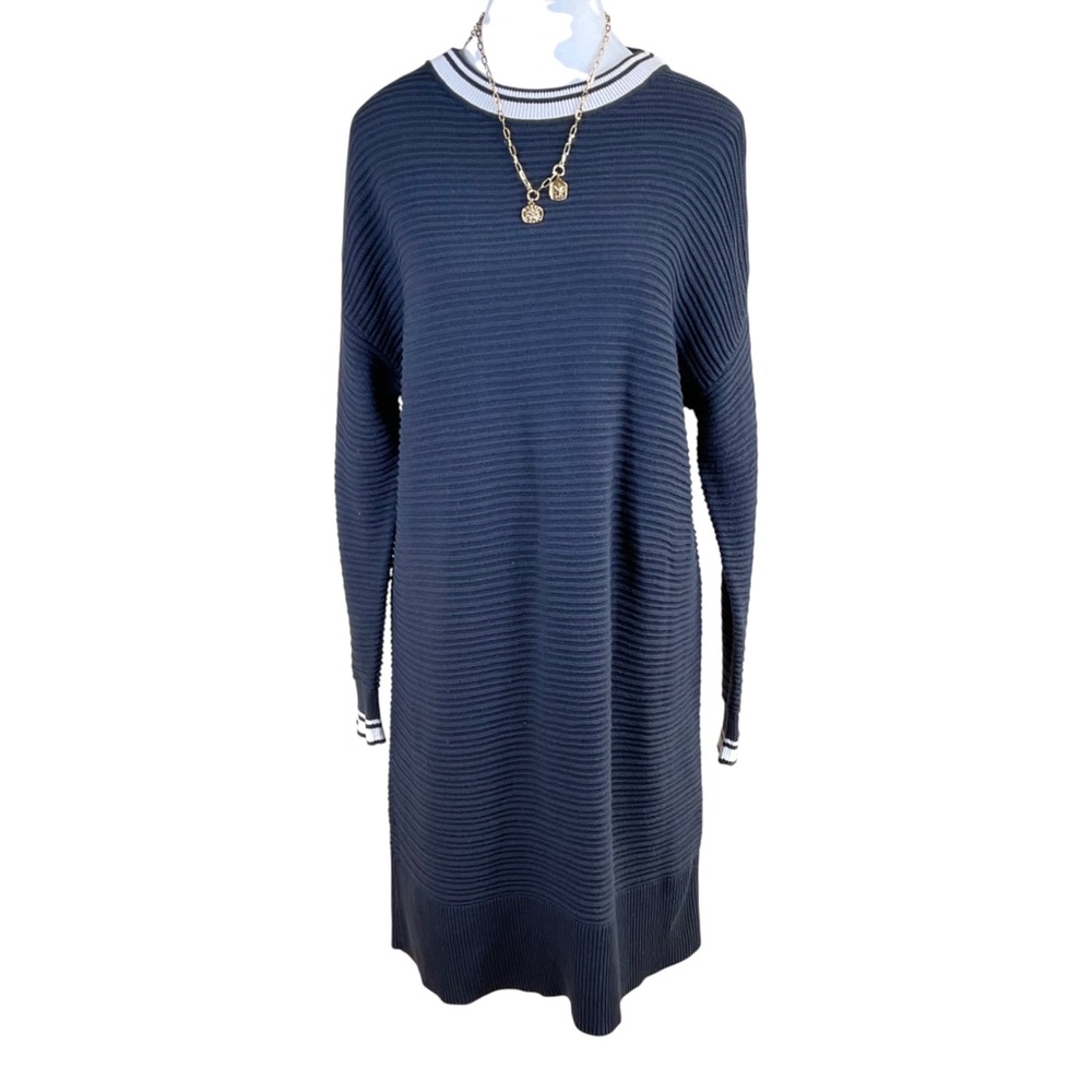 Barbour Dress Knit Cotton Blue White Coastal (8)